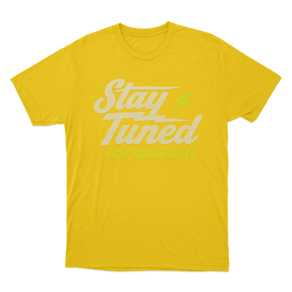 Stay Tuned East Coast Speed Unisex T Shirt Yellow Stay Tuned East Coast Speed Unisex T Shirt Yellow