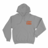 Stay Tuned Orange Text Unisex Hoodie Grey